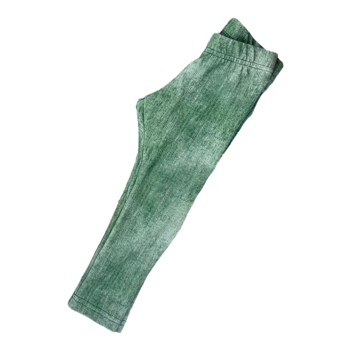 Handgemachte Leggings aus Jersey in Jeans-Optik (Denim) mit anpassbarem Gummibund